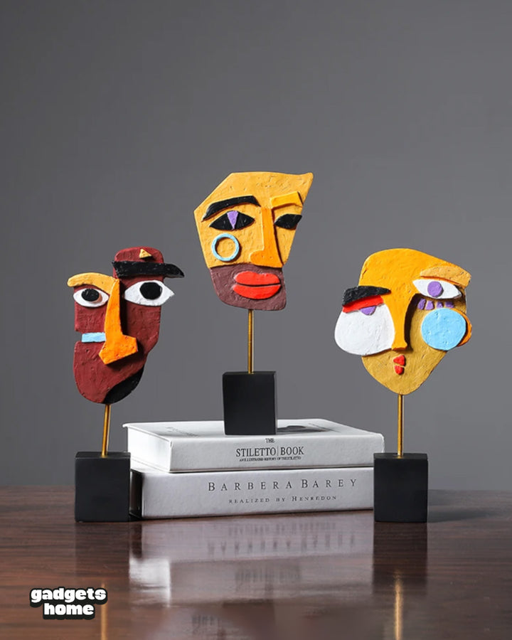 Human Face Statues